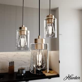 Hunter Hartland 3-Light Cluster Pendant/Chandelier - Dining Room, Kitchen, Bedroom, Entry - Farmhouse, Industrial, Modern