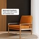preview thumbnail 4 of 6, BELLEZE Upholstered Accent Chair, Wood Frame Armchair w/Padded Cushion - Brown
