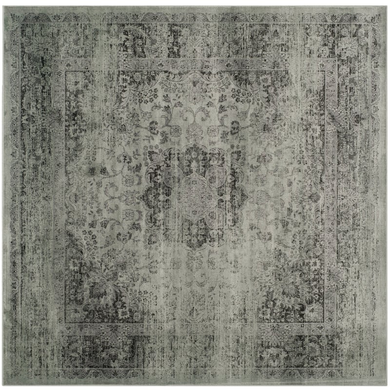 SAFAVIEH Agda Charlott Distressed Oriental Area Rug - 6' Square - Spruce
