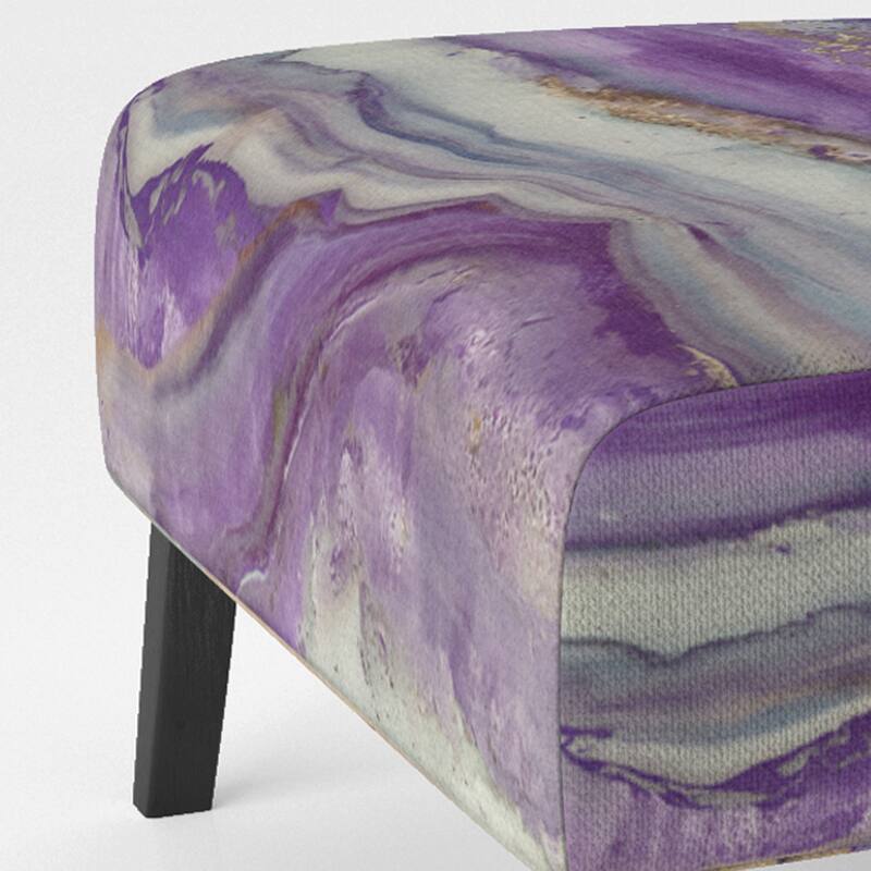 Designart "Coast Blue Sea Waves Watercolour" Upholstered Abstract Accent Chair - Modern Arm Chair For Bedroom