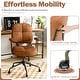preview thumbnail 18 of 21, Leathaire Upholstered Task Home Office Chair with Cushioned Back-Beige