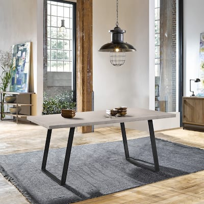 Coronado Rectangular Dining Table with Grey Cement Top