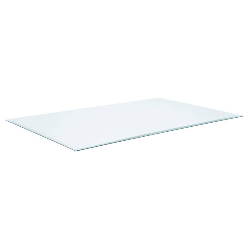 Rectangular Casual Clear Tempered Glass Top