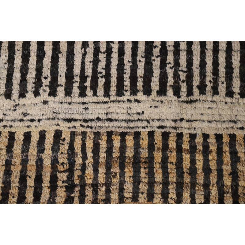 Hand Knotted Oriental 100% Wool Carpet Modern Tribal Multi-Colored Moroccan Area Rug - 8' 1'' X 5' 10''