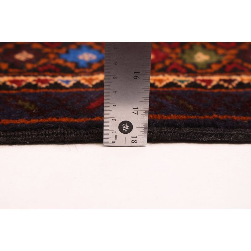 ECARPETGALLERY Hand-knotted Teimani Dark Navy Wool Rug - 4'0 x 7'1