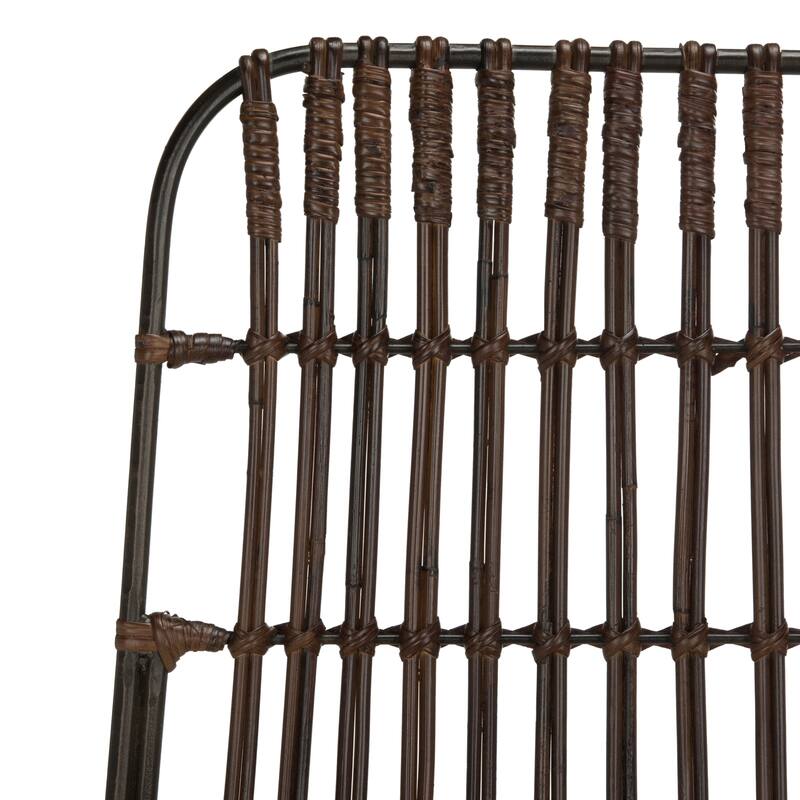 SAFAVIEH Shinako 37.5-inch Wicker Croco Brown Counter Stool (Set of 2) - 18.1" x 20.9" x 37.4" - 18Wx21Dx37H