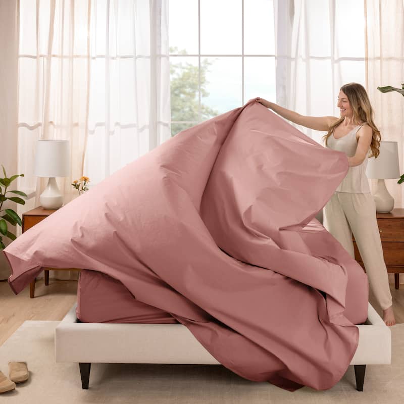 Bare Home Organic Cotton Sheet Set - Crisp Percale Weave