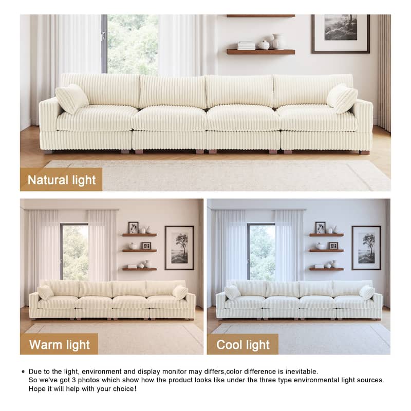 U-shaped Modular Sectional Set Upholstered Sofa Couch