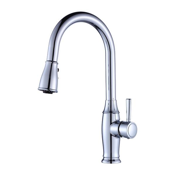 Pull Down Sprayer Brushed Nickel Kitchen Faucet With Single Handle