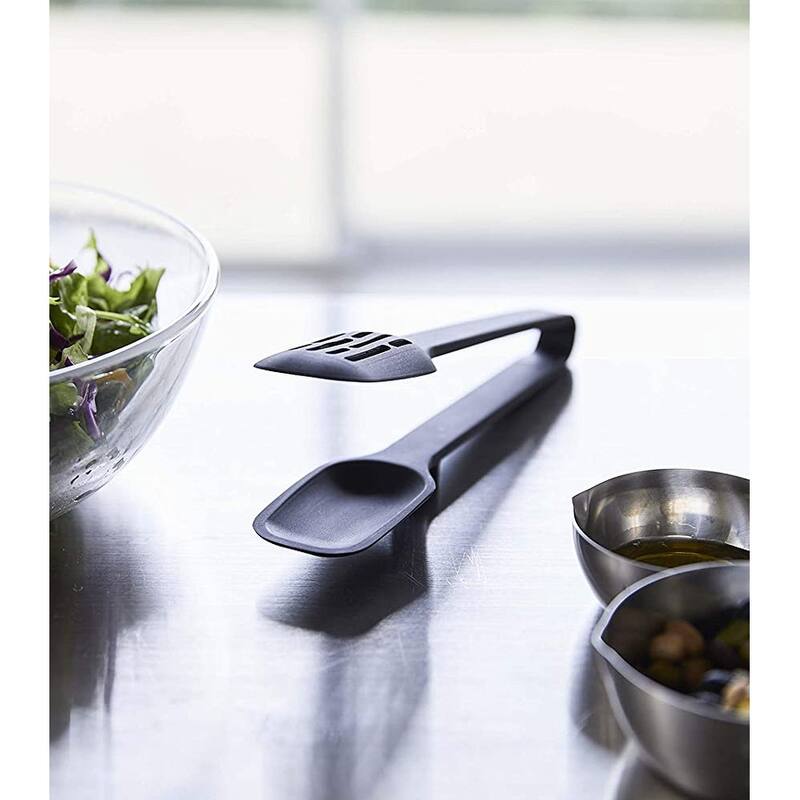 Yamazaki Home Floating Utensil - Four Styles, Silicone, Tongs - L 1.77 x W 3.94 x H 8.66 inches