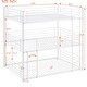 preview thumbnail 7 of 7, White Full-Full-Full Metal Triple Bunk Bed with Built-in Ladder and Full-Length Guardrail, Divided into 3 Separate Beds