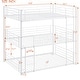 preview thumbnail 7 of 7, White Industrial Charm Full-Full-Full Metal Triple Bed with Built-in Ladder, Divided into Three Separate Beds