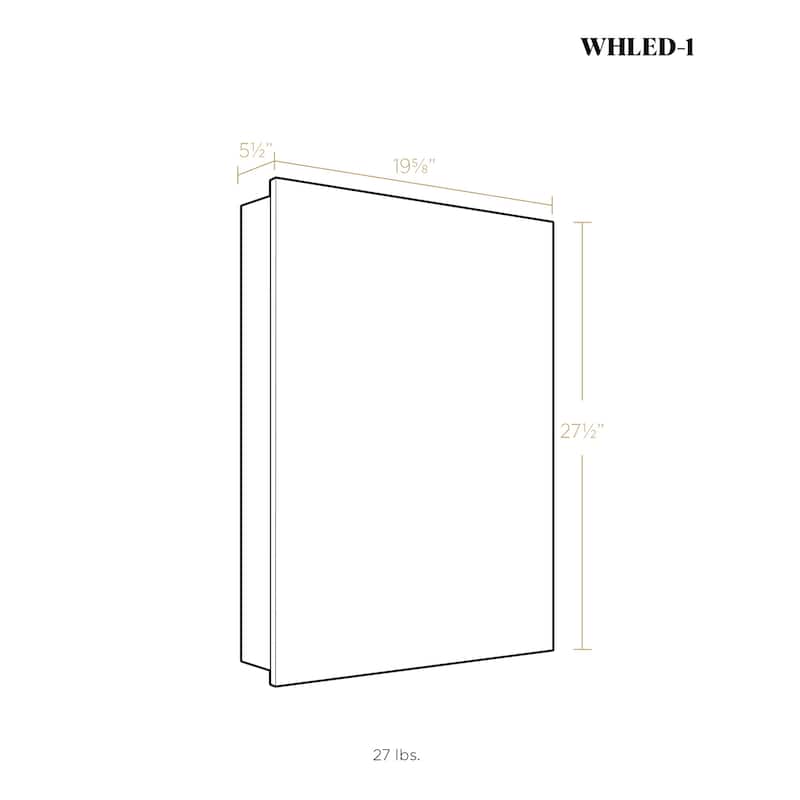 Whitehaus Collection Medicinehaus Single Mirrored Door Surface Mount Medicine Cabinet