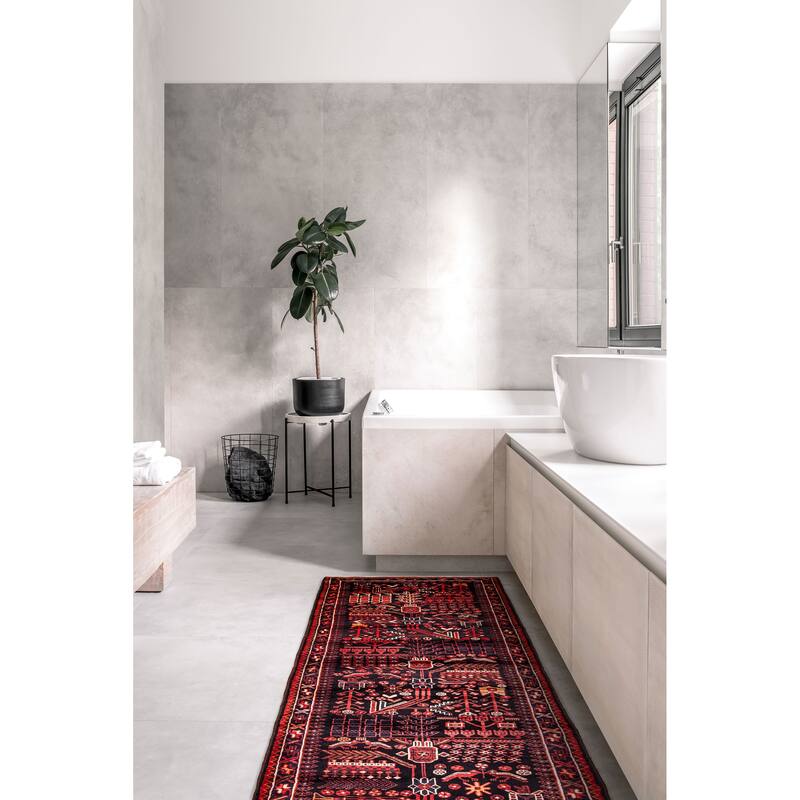 ECARPETGALLERY Hand-knotted Anadol Navy Wool Rug - 3'3 x 9'0