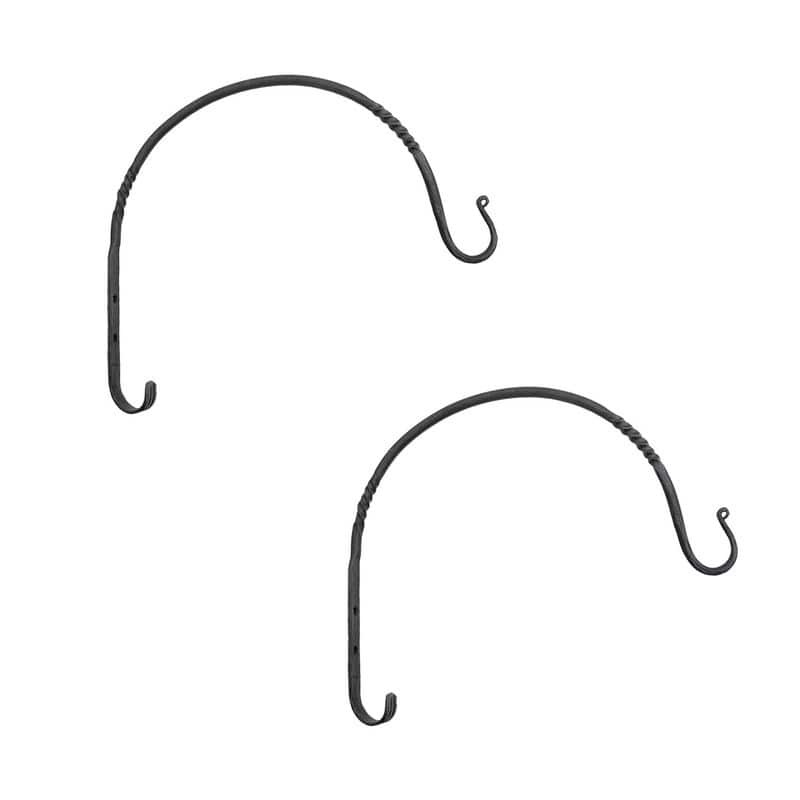 Achla Designs Set of 2 Small Arc Wall Brackets, , Black Powder Coat Finish - 12 Inch Wide
