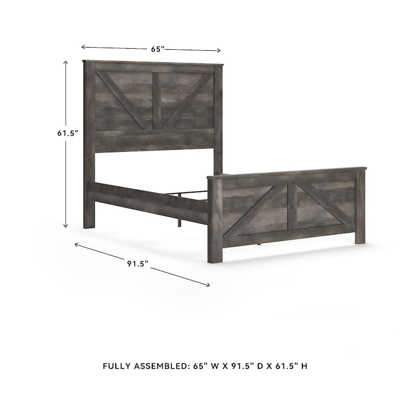 Wynnlow Cross-Buck Panel Bed.