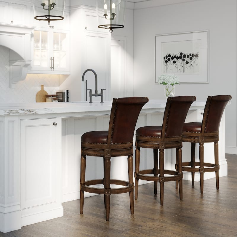 Maven Lane 31" Pullman Swivel Bar Height Kitchen Stool