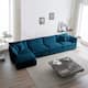 Option Blue 4-Seater Sofa+Ottomans