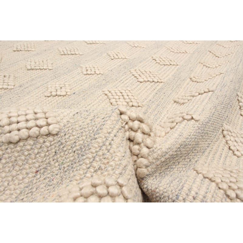 ECARPETGALLERY Braid weave Sienna Cream Wool Rug - 5'3 x 7'7