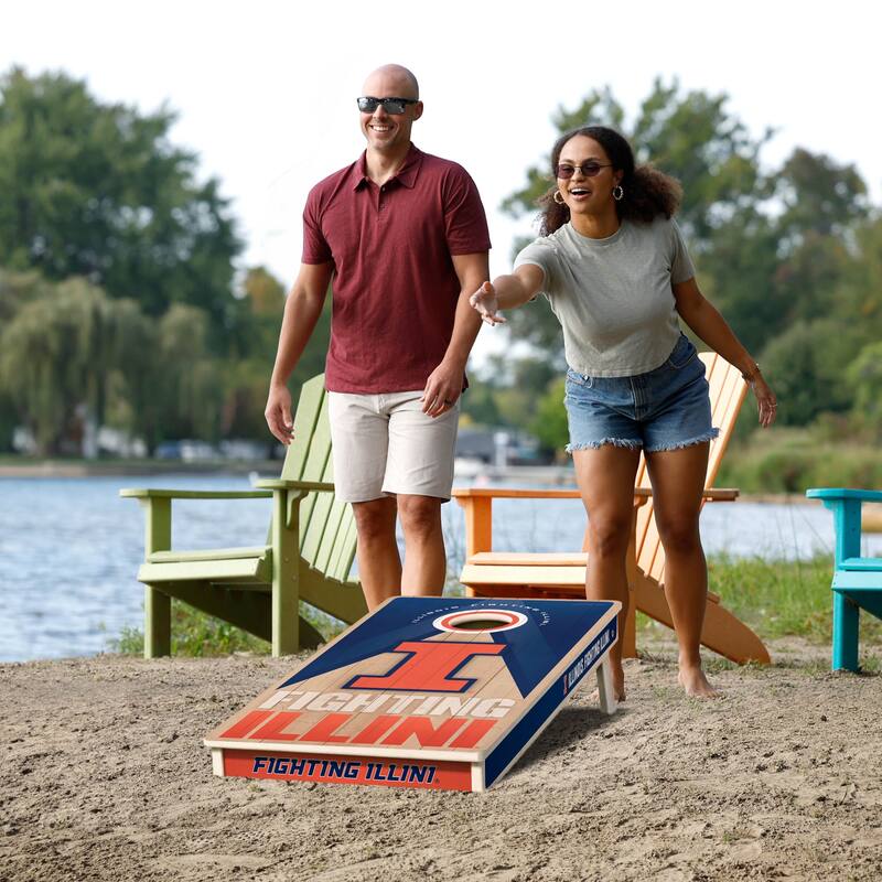 Illinois Fighting Illini NCAA 2x4 Professional Cornhole Board Set