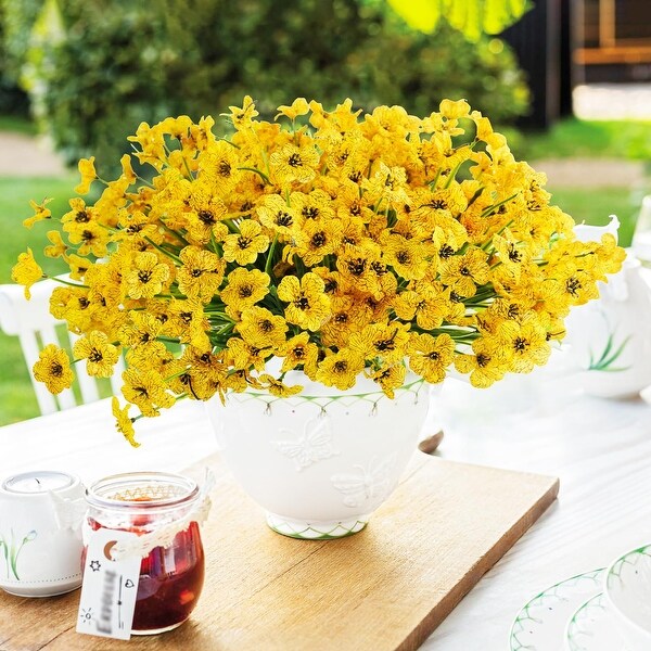 72 Bundles Artificial Flowers for Outdoors UV Resistant No Fade