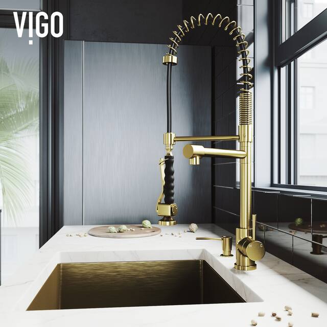 VIGO Zurich Pull-Down Spray Kitchen Faucet