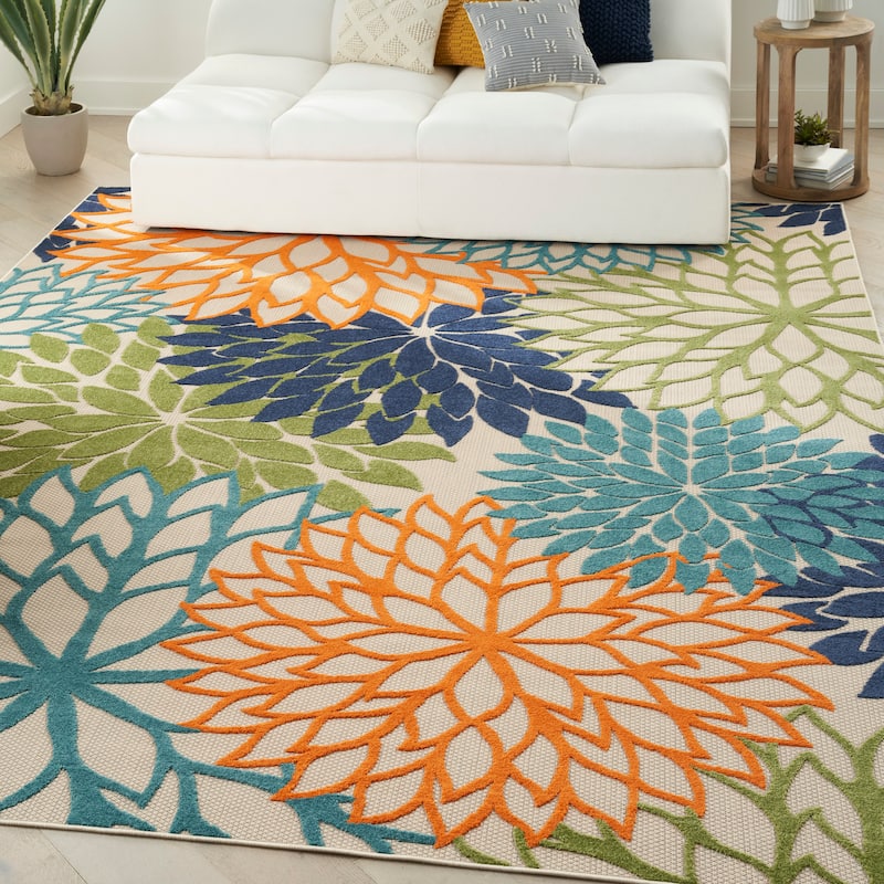 Nourison Aloha Floral Modern, Indoor/Outdoor Area Rug - 7' x 10' - Multicolor