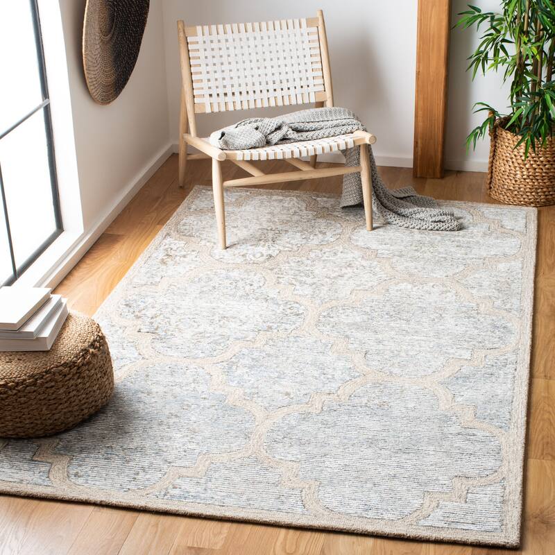 SAFAVIEH Handmade Artistry Pinka Damask Trellis Wool Rug