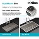 preview thumbnail 8 of 16, KRAUS Standart PRO Stainless Steel 33 in Topmount Drop-In Kitchen Sink