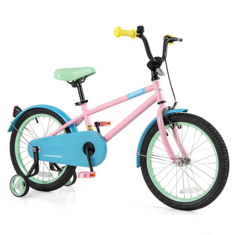 12/14/16/18 InchKids Bike Toddler Bikes w/Training Wheels - Pink - 18-inch