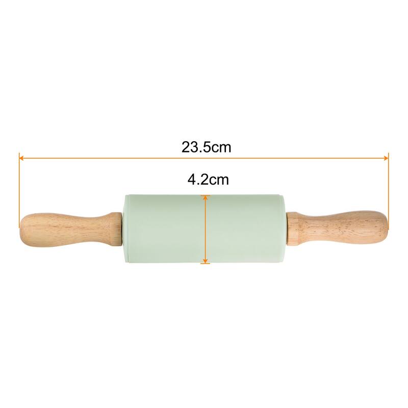 Silicone Rolling Pins for Baking 23.5cm x 4.2cm Light Green - Light Green - Light Green