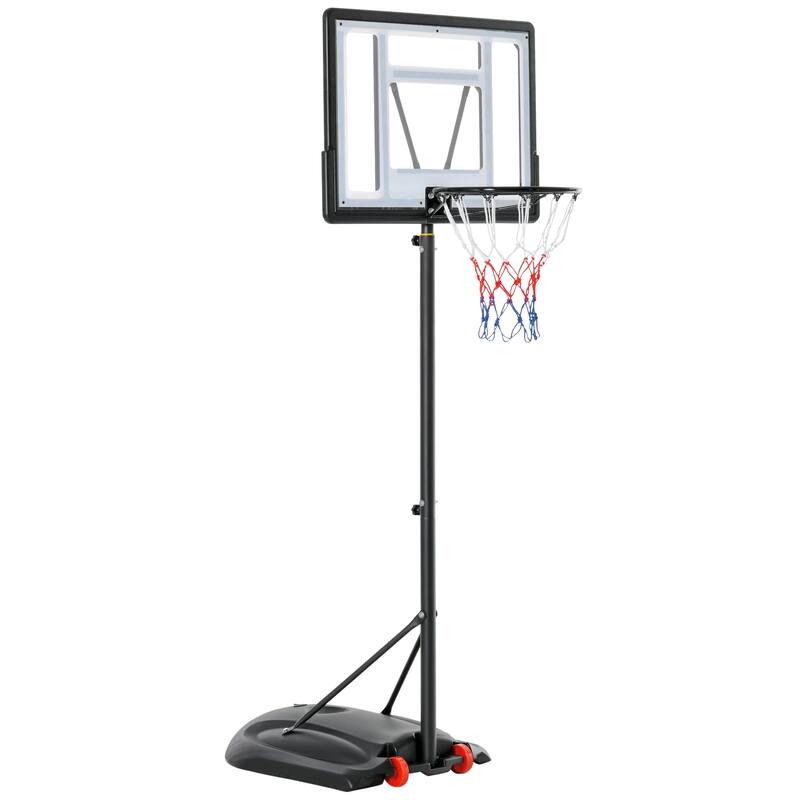 Basketball Hoop Outdoor, Portable Basketball Goal, 5.5FT-7.5FT Height Adjustable with 33'' Backboard and Wheels