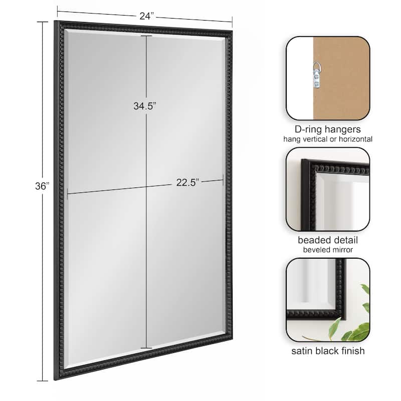 Kate and Laurel Makenna Rectangle Wall Mirror