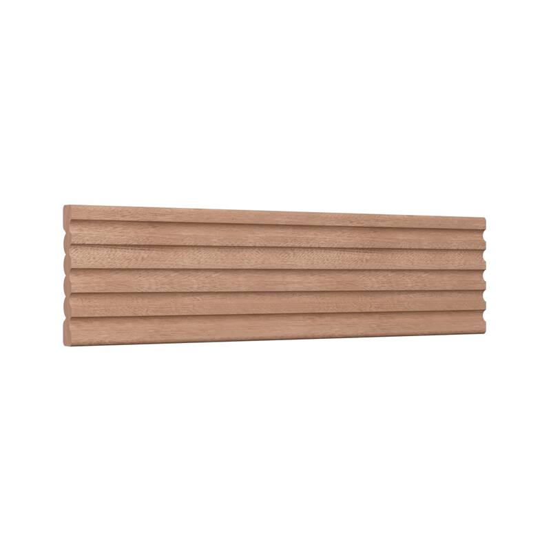 WM338: 9/16-in D x 3-3/8-in W x 96-in L Americraft Solid Hardwood Stain Grade Fluted or Reeded Reversible Moulding