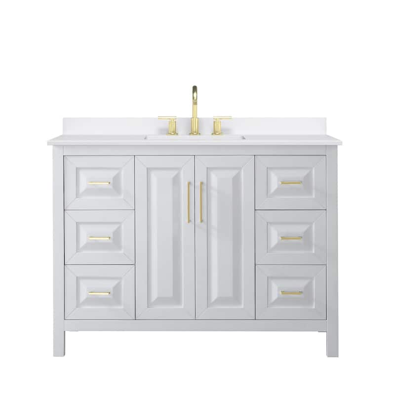 Wyndham Collection WCV252548S-QTZ-US3MXX Daria 48" Free Standing