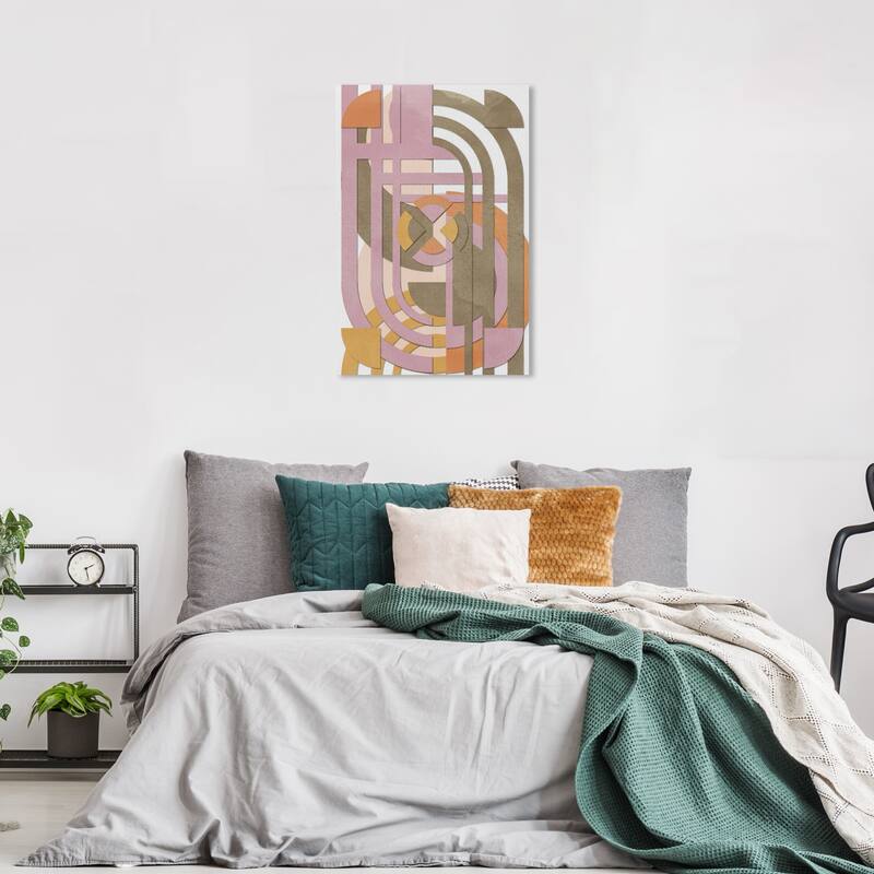 Wynwood Studio Canvas Abstract Topsy Coaster Green and Army Green Modern & Contemporary Wall Art Canvas Print - 36 x 24