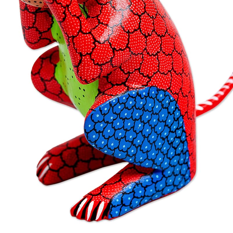 Novica Handmade Monkey In Chaos Wood Alebrije Sculpture
