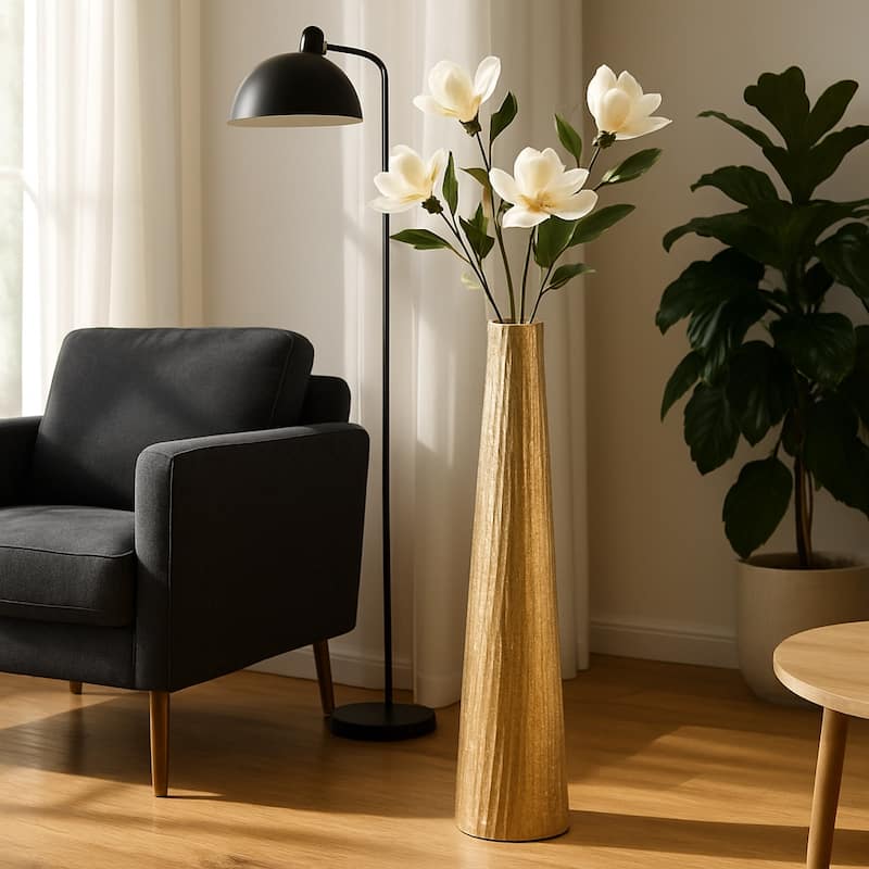 Decorative Vase with Textured Finish - Sculptural Vase for Home Decor