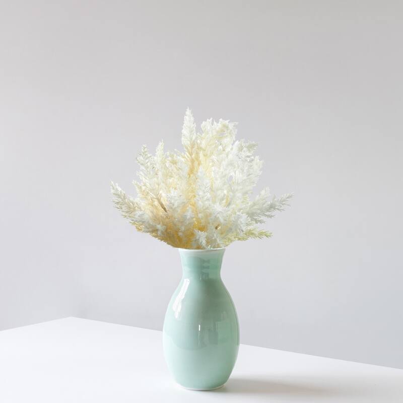 Artificial Pampas Floral Craft Grass Bundle - 14" - Cream