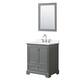 Option Dark Gray / White Quartz Top / Polished Chrome