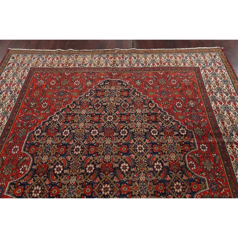 Pre-1900 Antique Malayer Persian Wool Runner Rug Hand-knotted Carpet - 6'10" x 16'9"