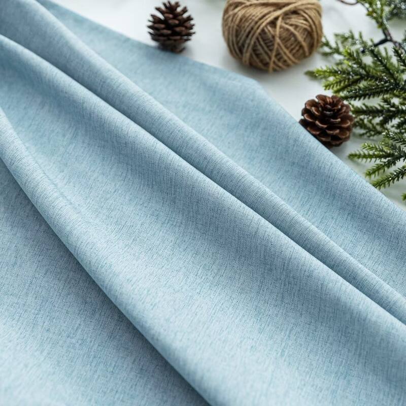 Linen Texture Shower Curtain with 12 Plastic Hooks Included
