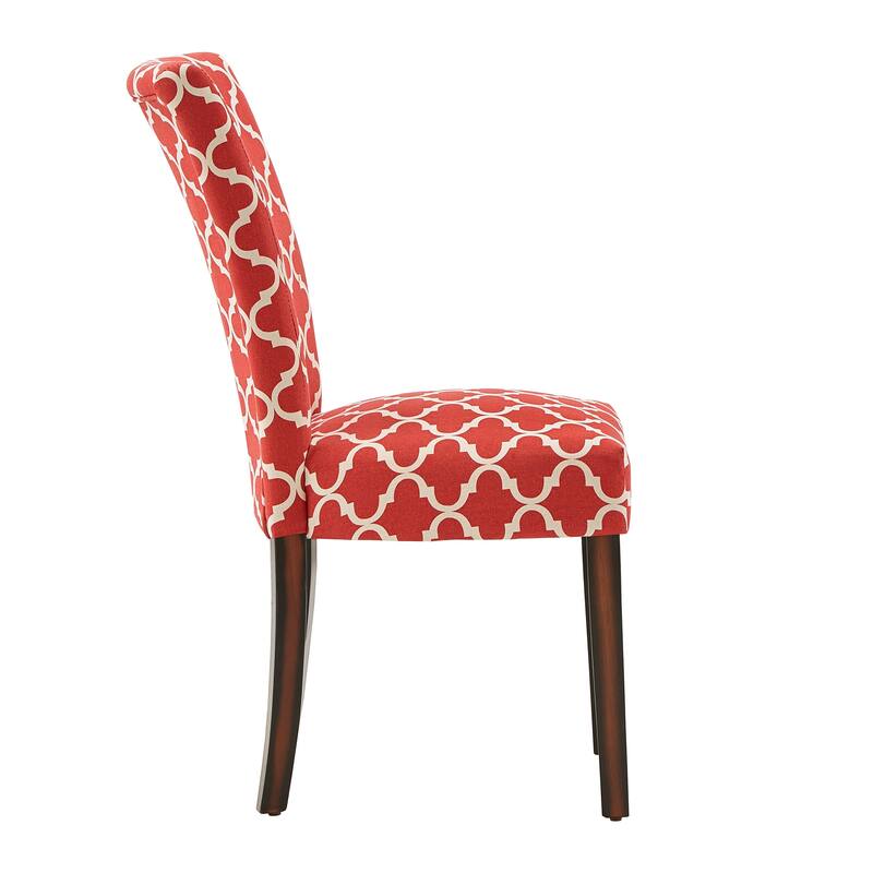 Catherine Moroccan Pattern Fabric Parsons Dining Chair (Set of 2) by iNSPIRE Q Bold