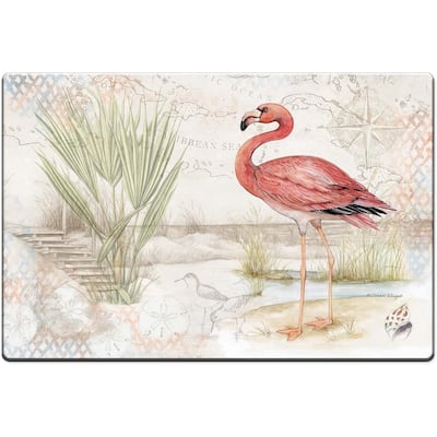 CounterArt Caribbean Seas 30” x 20” Decorative Vinyl Comfort Floor Mat, Manufactured in The USA, Waterproof, Easy to Clean