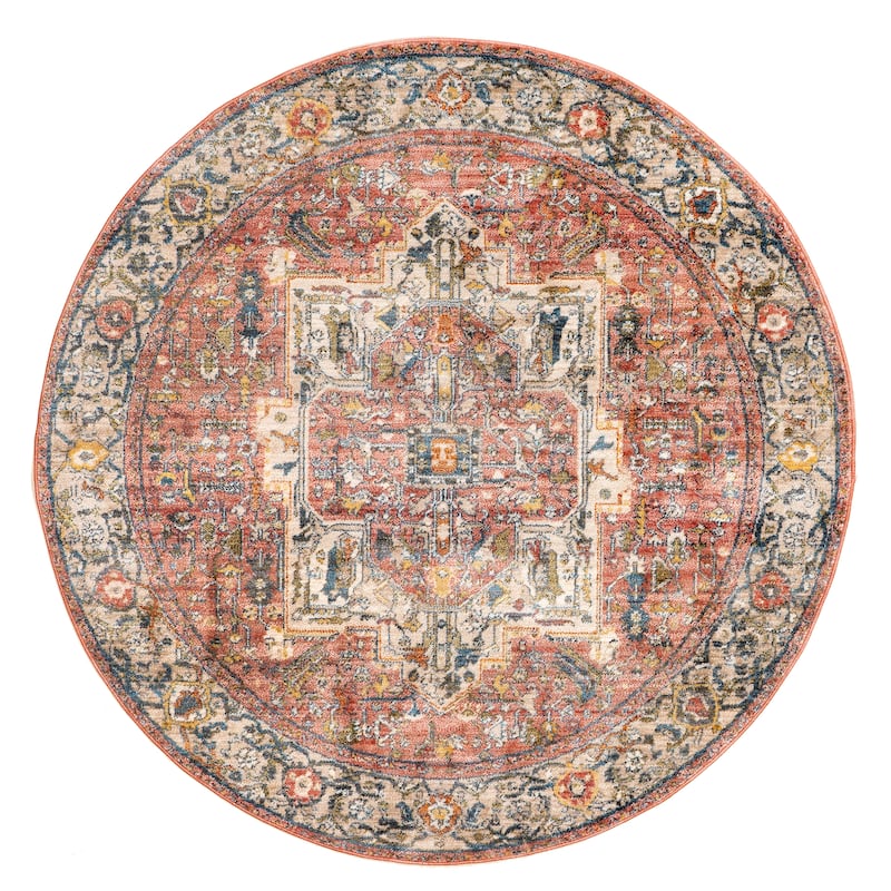 Nuloom Camila Faded Medallion Fringe Area Rug