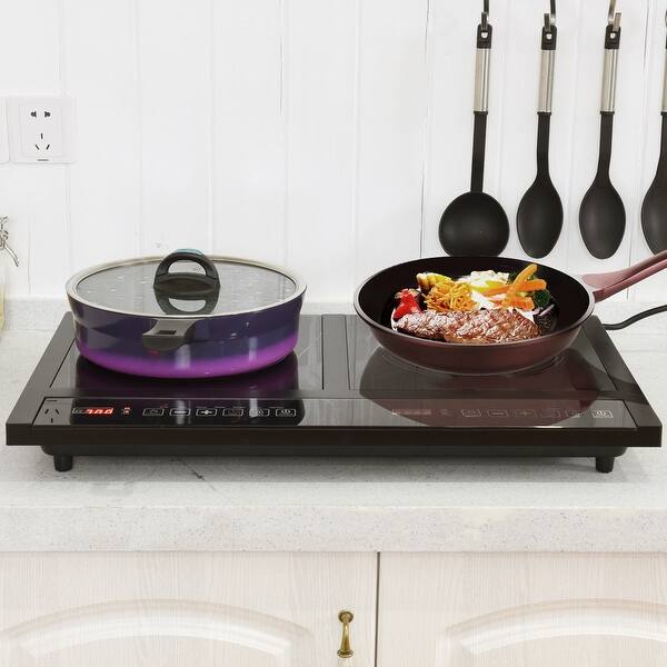 Shop Costway Electric Dual Induction Cooker Cooktop 1800w