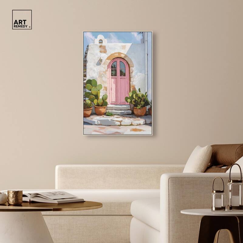 Pink Door I Canvas by Art Remedy