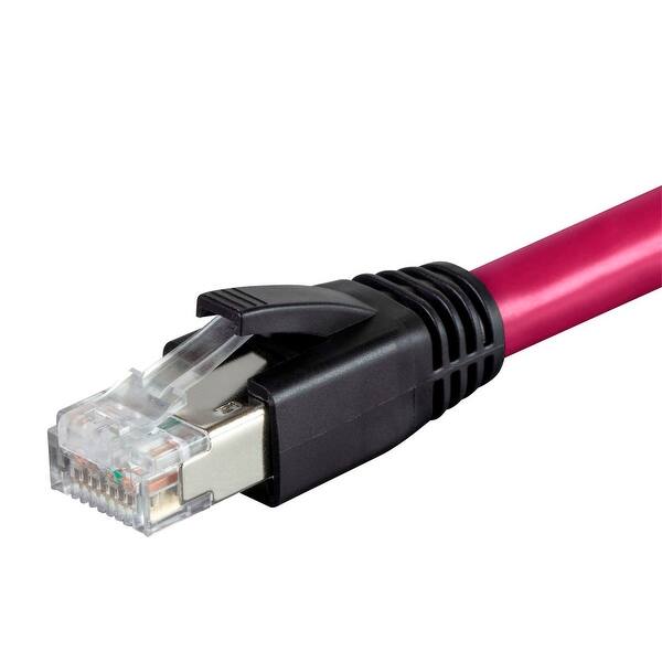 Monoprice Cat8 Ethernet Network Cable 0 5 Feet Red 2ghz 40g 24awg S Ftp Entegrade Series Overstock