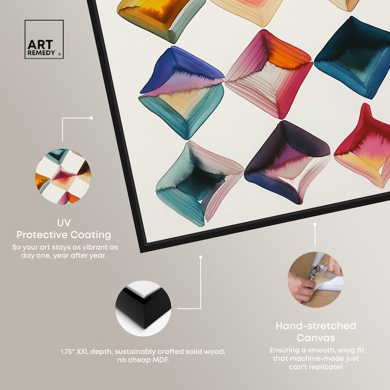 Diamond Grid Canvas by Art Remedy