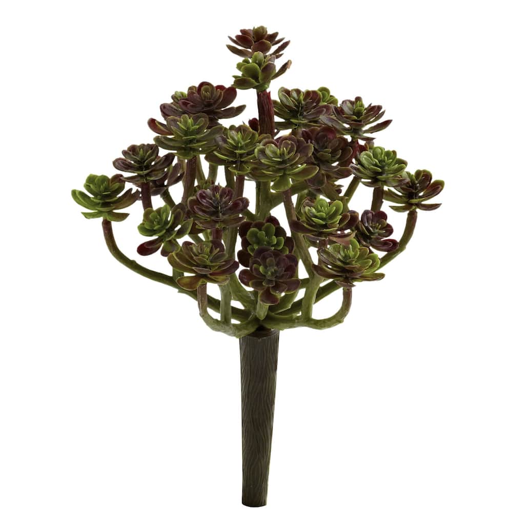Artificial Snake Plant 38 Inch Indoor Faux Plant with Planter, Realistic Greenery Decor - Burgundy - 7